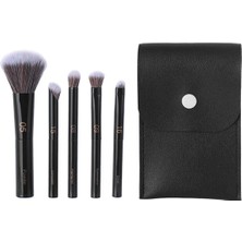 Şık 5'li Çantalı Makyaj Fırçası Seti, Parlak ve Kullanışlı Tasarım