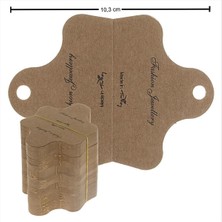 Sepetim Kraft Kelebek Kolye Kartı-Beyaz-1