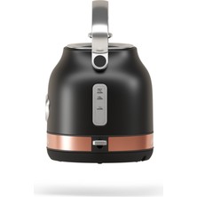 Retro Siyah Kettle G606, Şık ve Dayanıklı Elektrikli Su Isıtıcı