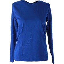 Trender Uzun Kollu Basic Saks Kadın Bluz 26KST8000001