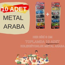 10 Adet Metal Araba