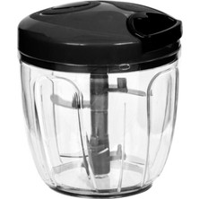 Yüksek Performanslı 5 Bıçaklı Büyük Boy Sebze Doğrayıcı Siyah