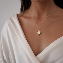 Turn Plaka Altın Kolye