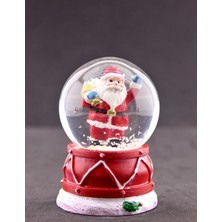  Noel Baba Hediye Torbası Mini Boy Işıklı Yılbaşı Kar Küresi 6.5 cm 5A