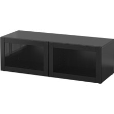 Raf Ünitesi, Venge-Siyah-Kahverengi-Şeffaf Cam, 120X40X38 Cm, Sındvık