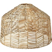 Sarkıt Lamba Abajur Başlığı, Rattan, 45 cm