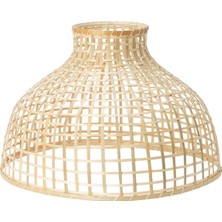 Sarkıt Lamba Abajur Başlığı, Bambu, 55X37 cm