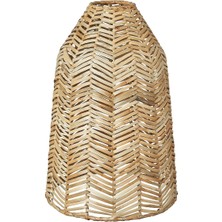 Sarkıt Lamba Abajur Başlığı, Rattan, 29 cm