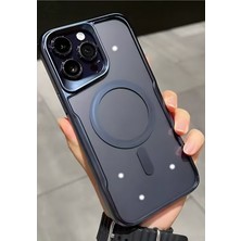 Fibaks Apple iPhone 15 Pro Kılıf Prizma Kamera Çıkıntılı Magsafe Şarj Destekli Mat Renkli Şeffaf Kapak