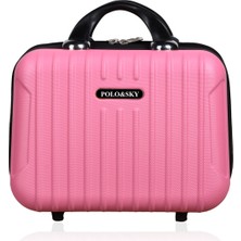 Şık Pembe Abs Makyaj Çantası El Valizi, Pratik ve Hafif Tasarım