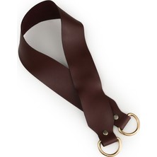 Bordo Deri Çanta Sapı Çifti