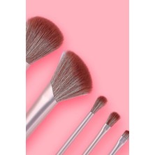 Altın Renkli 7'li Makyaj Sünger ve Fırça Seti, Şık ve Kullanışlı 7'li Set