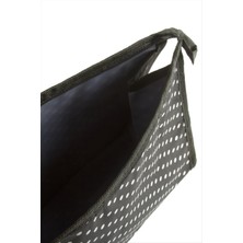 Msa-Shop Benekli Desenli Makyaj Çantası-Siyah