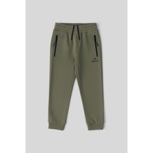 Tommy Life Haki Fermuarlı Standart Fit İnce Erkek Çocuk Eşofman Alt - 64042