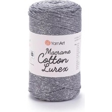 Macrame Cotton Lurex - Simli Makrome El Ör GRI-737