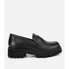 Hotiç Kadın Deri Siyah Yumuşak Dokulu Günlük Loafer