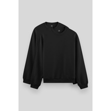 Tommy Life Rahat Form Basic O Yaka 2li Paket Siyah Erkek Sweatshirt - 88053