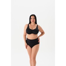 Pierre Cardin Büyük Beden Toparlayıcı Balenli Siyah Bikini Takım