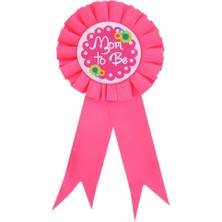 Mom To Be Yazılı Rozet Pembe Renk - Lisinya