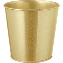 Çelik Saksı, Pirinç Rengi, 12 cm