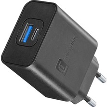 Cellularlıne Samsung 25W Dual Port Super Fast Şarj Adaptörü Siyah