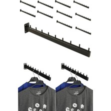 10 Adet Duvara Monte Eğimli Askılık 40 cm