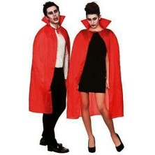 Kırmızı Renk Yakalı Pelerin 120 cm