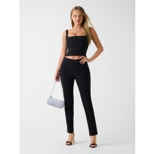 Guess Creta Kadın Siyah Slim Fit Pantolon W5BB18W2362-JBLK