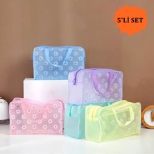 5'li Çok Renkli Su Geçirmez Kişisel Bakım ve Makyaj Çantası
