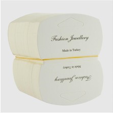 Sepetim Oval Kolye Kartı-Beyaz