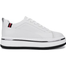 Tamer Tanca Erkek Hakiki Deri Beyaz Sneakers & Spor Ayakkabı 381 21624 Erk Ayk Y25 Beyaz Dr/met
