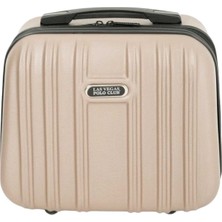 Bej Şifreli Kırılmaz Abs Makyaj Çantası Kadın El Valizi