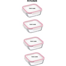 Feyzade Fresco Saklama Kabı Seti 4 Adet 720CC (FRS-247)