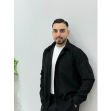 Erkek Kadife Gömlek Yüksek Kaliteli Gömlek Oversize Kalıp Renk Solması Yapmaz