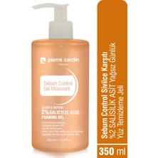 Pierre Cardin Sebum Control Sivilce Karşıtı %2 Salisilik Asit Yağsız Günlük Yüz Temizleme Jeli 350 ml
