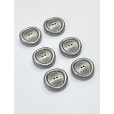 Italyan Trençkot Kaban Düğmesi / Antrasit / 2,5 cm / 6 Lı Set