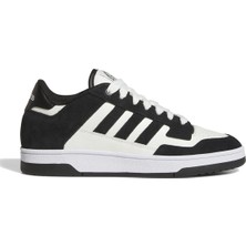 Adidas Rapıd Court Low Kadın Sneaker Siyah Süet ve Sentetik Deri Kauçuk Tabanlı