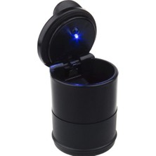 Volvo V40 Uyumlu Mavi Işıklı Kapaklı Siyah Küllük-Kumbara