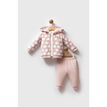U.s. Polo Assn Kız Bebek 3'lü Takım Pudra
