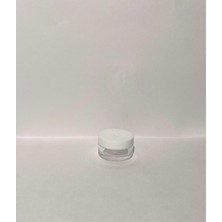 Beyaz Kapaklı 5ml Akrilik Krem ve Kozmetik Kutuları, 50 Adet