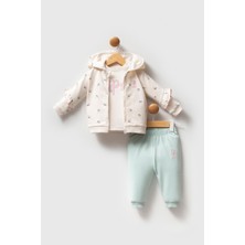 U.s. Polo Assn Kız Bebek 3'lü Takım Ekru