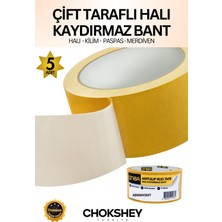 Halı Kilim Sabitleme Yapıştırma Kaydırmaz Çift Taraflı Bant 48MM x 5mt -5 Adet