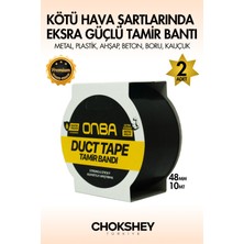 Süper Güçlü Su Geçirmez Sızdırmaz Siyah Renk Çok Amaçlı Izolasyon ve Tamir Bandı 48MM x 10M - 2ADET