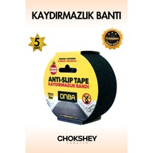 50MM x 5mt Kaydırmaz Bant Siyah 5 Adet