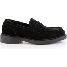 Siyah Hakiki Deri Erkek Loafer Ayakkabı E01905003602