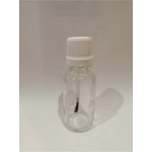 10CC Şeffaf Fırça Başlıklı Cam Şişe, Medikal Şişe, 50 Adet