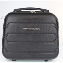 Şık Siyah Seyahat Makyaj Çantası, Pratik ve Hafif Taşıma Için Ideal