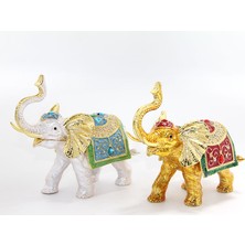 baytoptan Swarovski Taşlı Tekli Fil Figürü Model 5