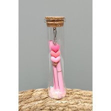 Sepetim Kalp Dilek Şişesi 1 Adet Büyük-Pembe