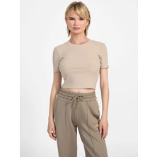 Guess Carla Kadın Kahverengi Aktif Top V5YP08K8RT2-G1DR